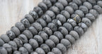 Matte Gray Picasso Rondelle, 5x8mm