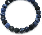 Matte Sodalite Beaded Stretch Bracelet