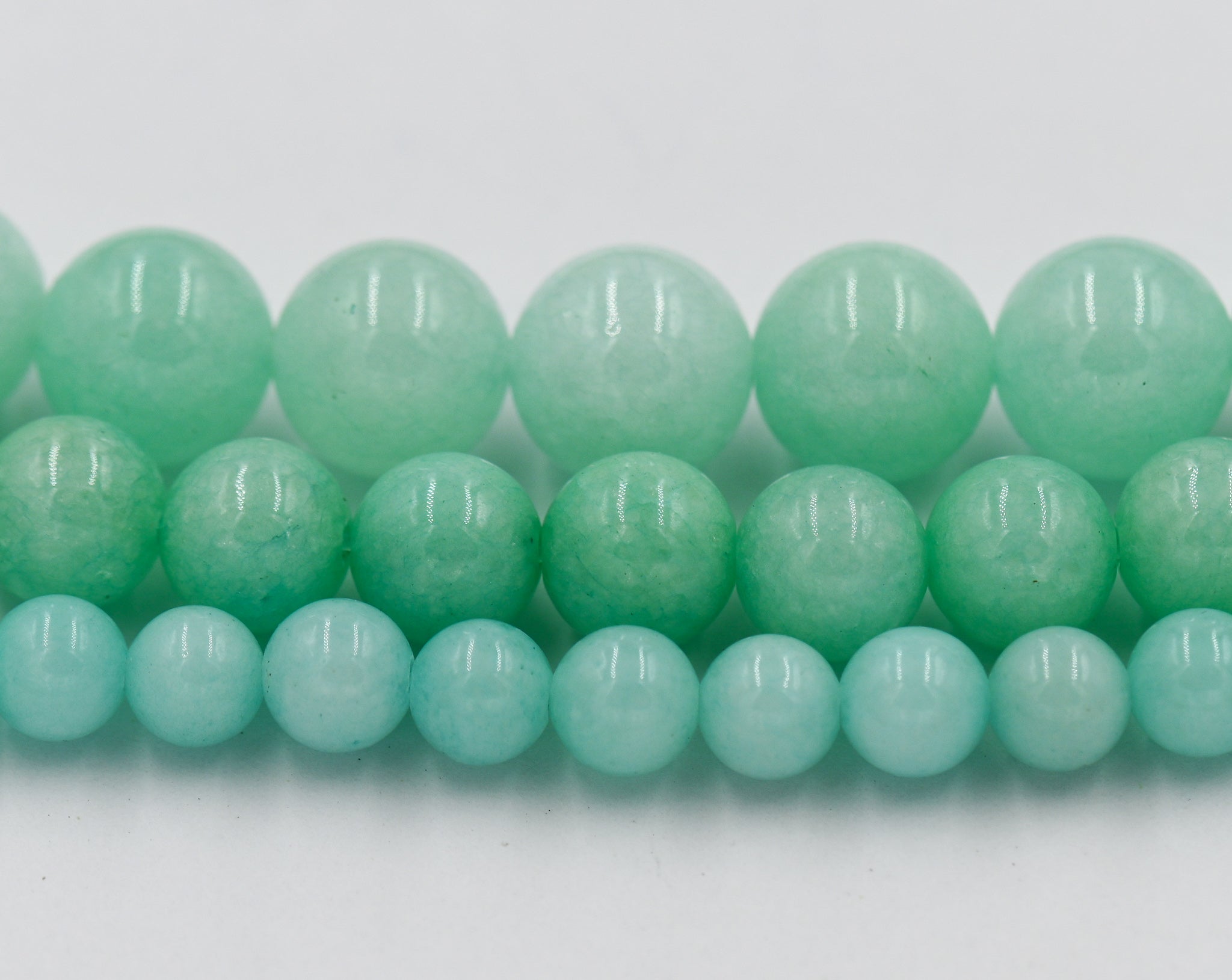 Amazonite Jade 6mm, 8mm, 10mm, 12mm Round Beads - Full Strand