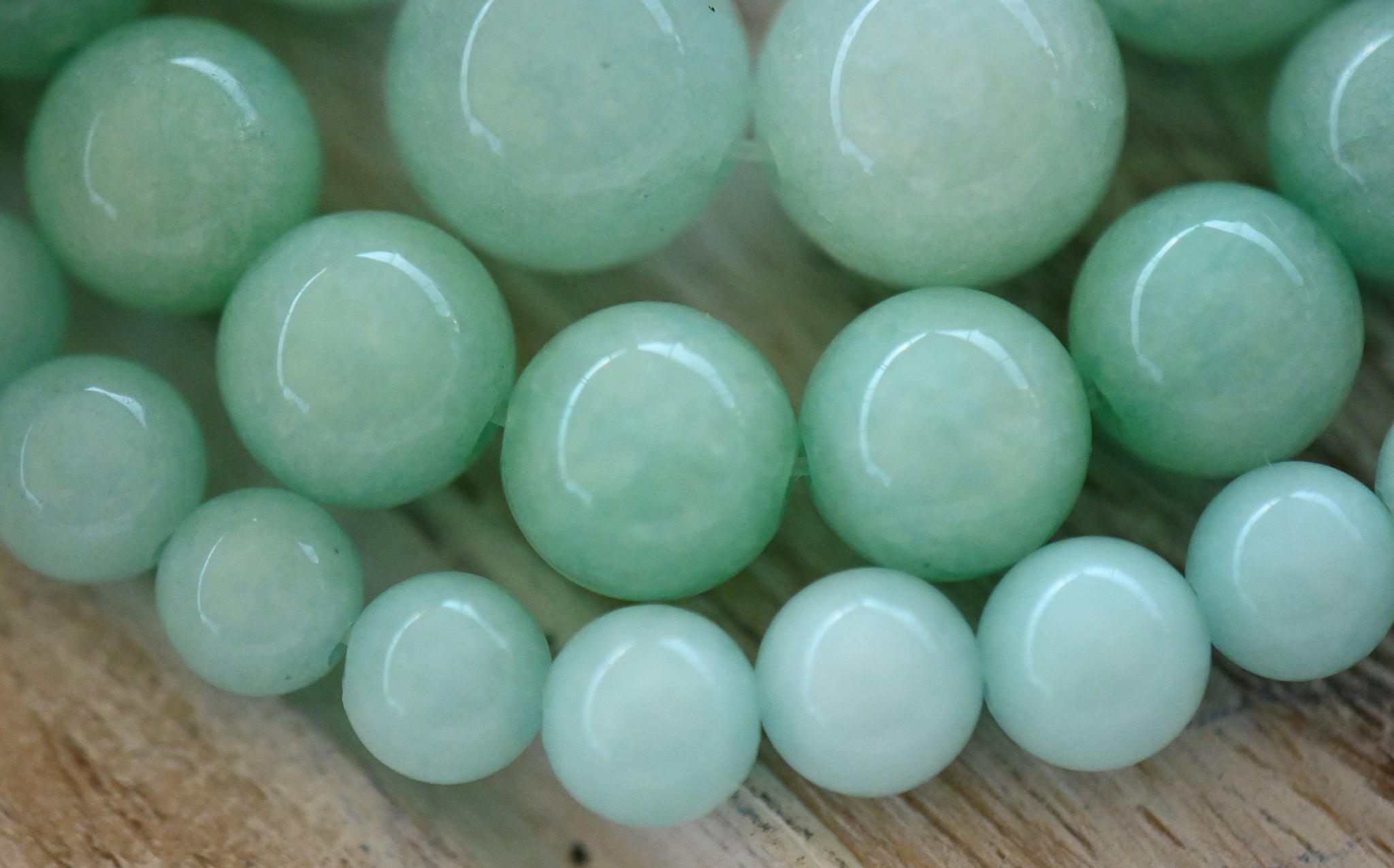 Amazonite Jade 6mm, 8mm, 10mm, 12mm Round Beads - Full Strand