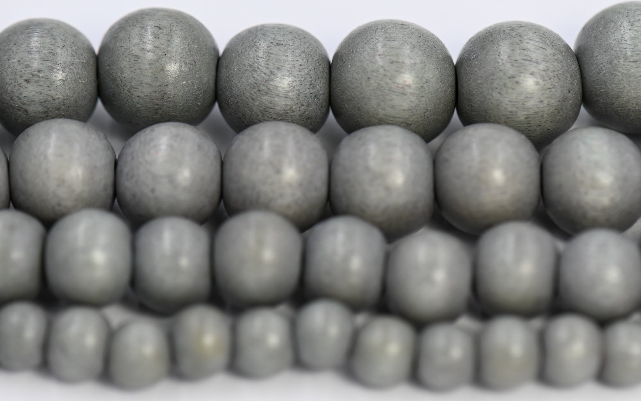 Grey Wood Beads 6mm 8mm 10mm 12mm 16mm 20mm Round or Rondelle  wood  -16 inch strand