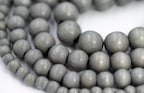 Grey Wood Beads 6mm 8mm 10mm 12mm 16mm 20mm Round or Rondelle  wood  -16 inch strand