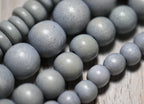 Moon Shadow Grey Wood Beads 6mm 8mm 10mm 12mm Round or Rondelle wood grey beads -16 inch strand