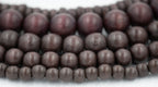 Raspberry Chocolate Brown Wood 6mm 8mm 10mm 12mm Rondelle 8x4mm, Dark Purple Brown Rondelle Boho Wood Beads -16 inch strand