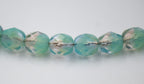 Opaque Seafoam Green Half Clear Czech Faceted Glass Bead 6mm Round - 25 Pc