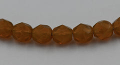 Tuscan Brown Opal Firepolish Czech Glass Faceted Bead 6mm Round - 25 Pc