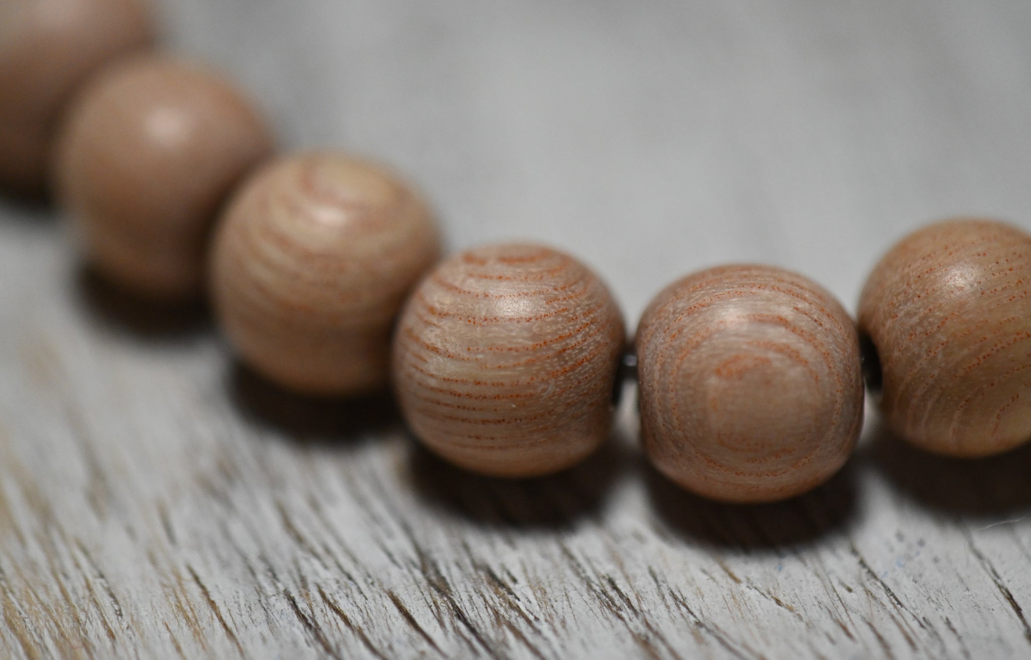 Pink Rosewood Beaded Stretch Bracelet