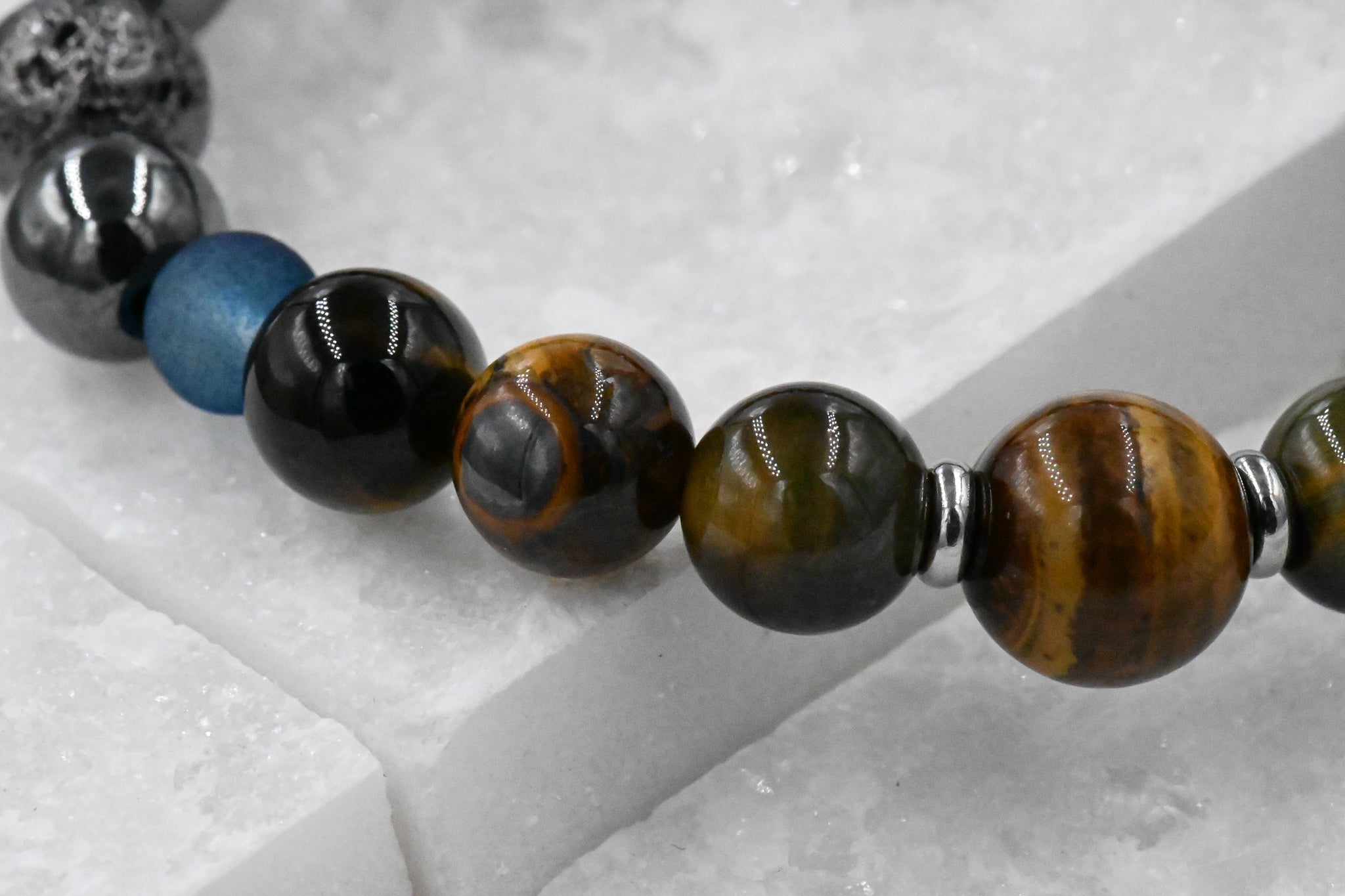 Blue Tiger Eye Bracelet by CopperSkyJewelry