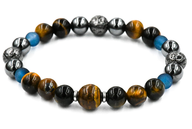 Blue Tiger Eye Bracelet by CopperSkyJewelry Hover Image