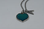 Heart Color Changing Mood Charm Necklace, Personalized Necklace, Initial Necklace