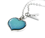 Heart Color Changing Mood Charm Necklace, Personalized Necklace, Initial Necklace