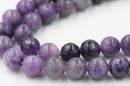 Purple Lepidolite Mica 8mm round beads