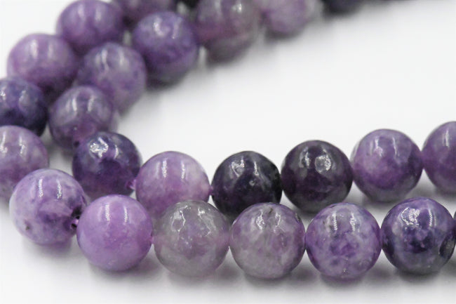 Purple Lepidolite Mica 8mm round beads Main Image