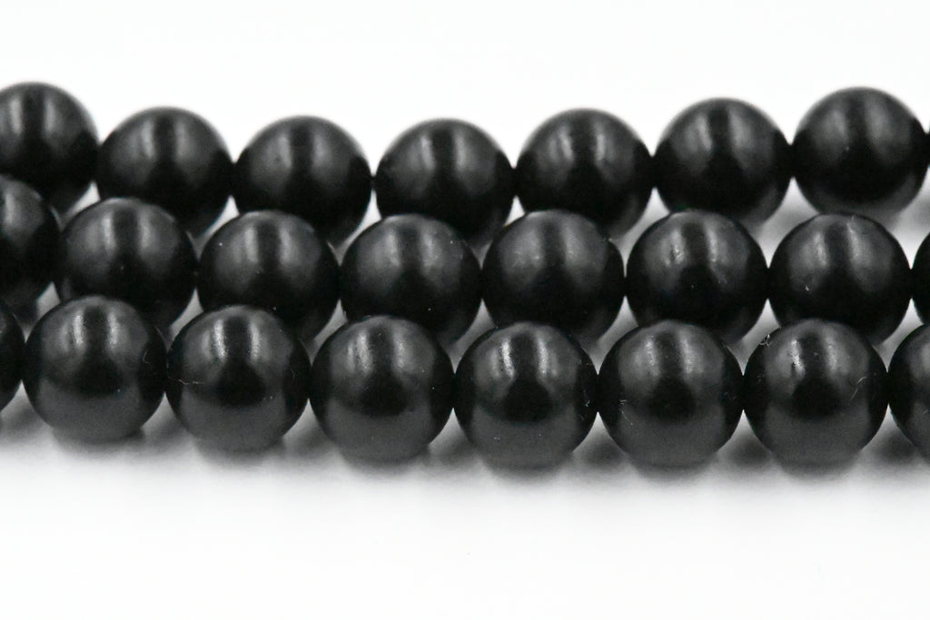 8mm Black Onyx Semi matte, 15.25 inch strand