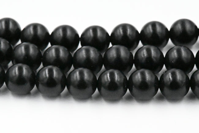 8mm Black Onyx Semi matte, 15.25 inch strand Hover Image