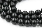 8mm Black Onyx Semi matte, 15.25 inch strand