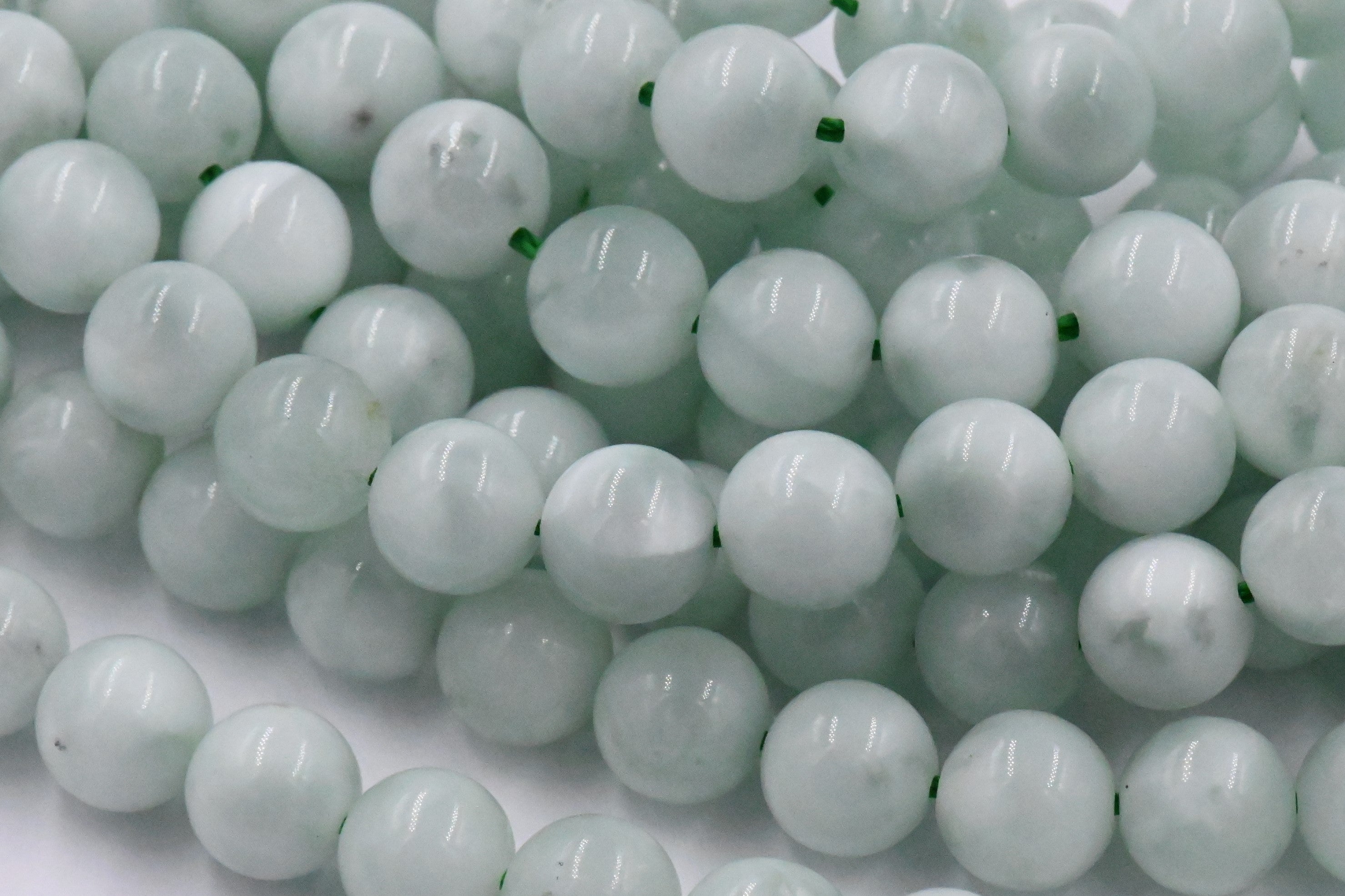 Green  Angelite 6mm, 8mm, 10mm round beads -15.5 inch strand