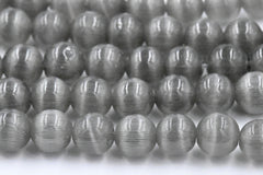 Cat Eye Beads Gray 6mm, 8mm, 10mm  -14.5 inch strand