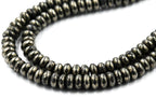 Natural Pyrite Rondelle Beads 6x4mm, 8x4mm -Full Strand