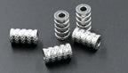 Stainless Steel Tube Beads, Grooved, Column, Stainless Steel Color -10pc