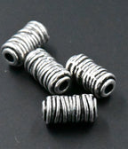 Wrapped Column Spacers, 20pc Antique Silver, Bronze or Gold 11x6mm