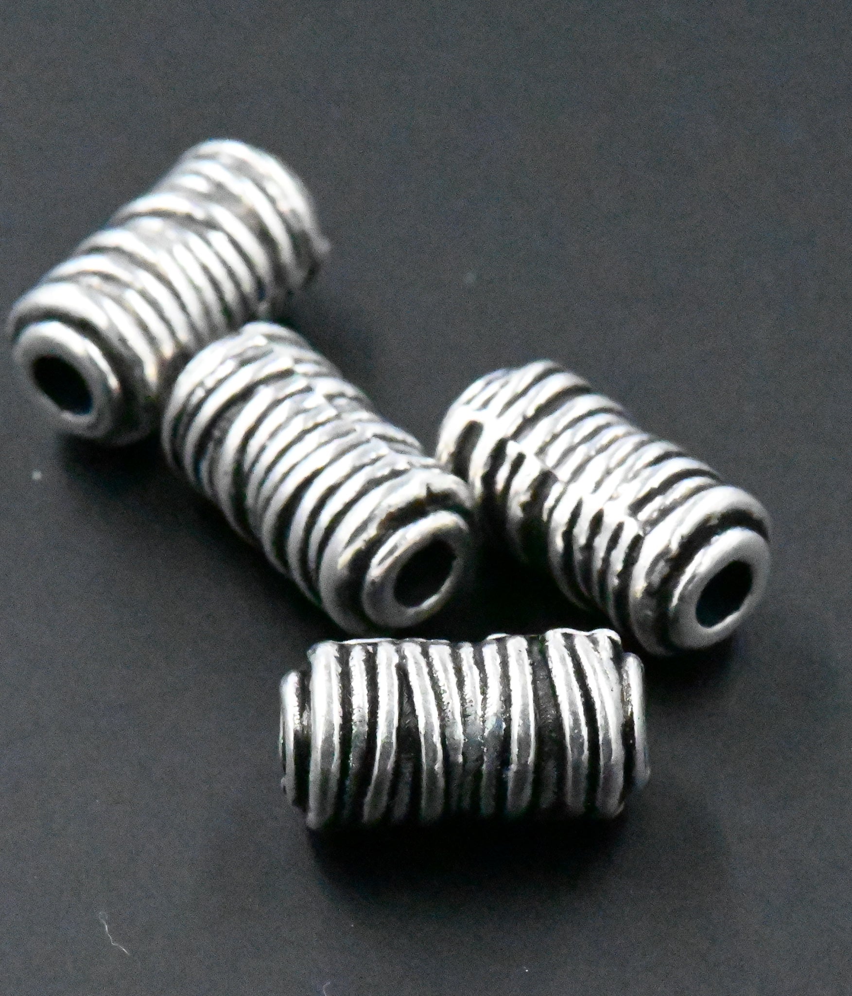 Wrapped Column Spacers, 20pc Antique Silver, Bronze or Gold 11x6mm