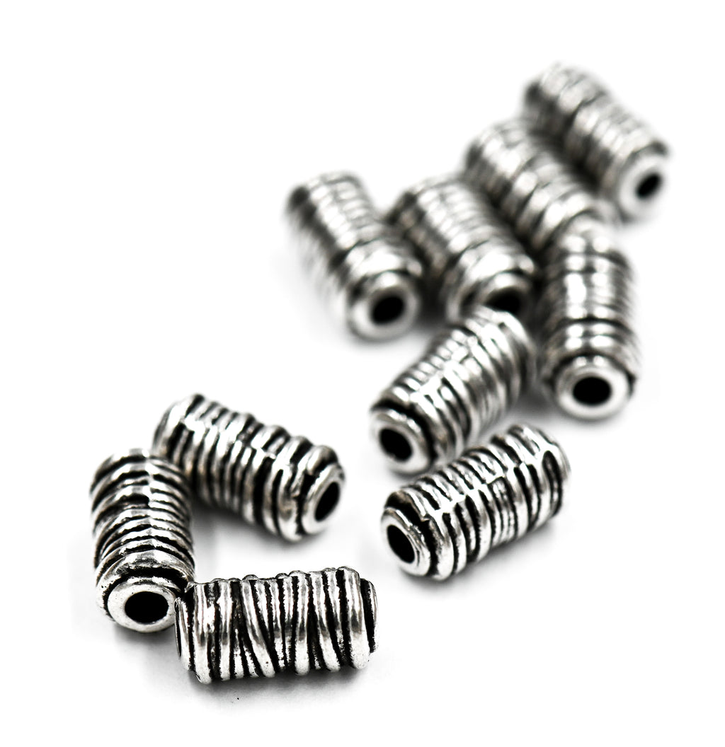 Wrapped Column Spacers, 20pc Antique Silver, Bronze or Gold 11x6mm