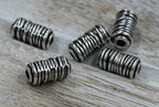 Wrapped Column Spacers, 20pc Antique Silver, Bronze or Gold 11x6mm