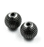 Stainless Steel Beads, 1pc, Beaded Large Hole Beads,7.5mm, 9.5mm Antique Silver
