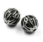 Stainless Steel Beads, 1pc,  Large Hole Beads, Column, 9.5mm Antique Silver