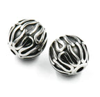 Stainless Steel Beads, 1pc,  Large Hole Beads, Column, 9.5mm Antique Silver