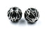 Stainless Steel Beads, 2pc, Large Hole Beads, Column, 9.5mm Antique Silver