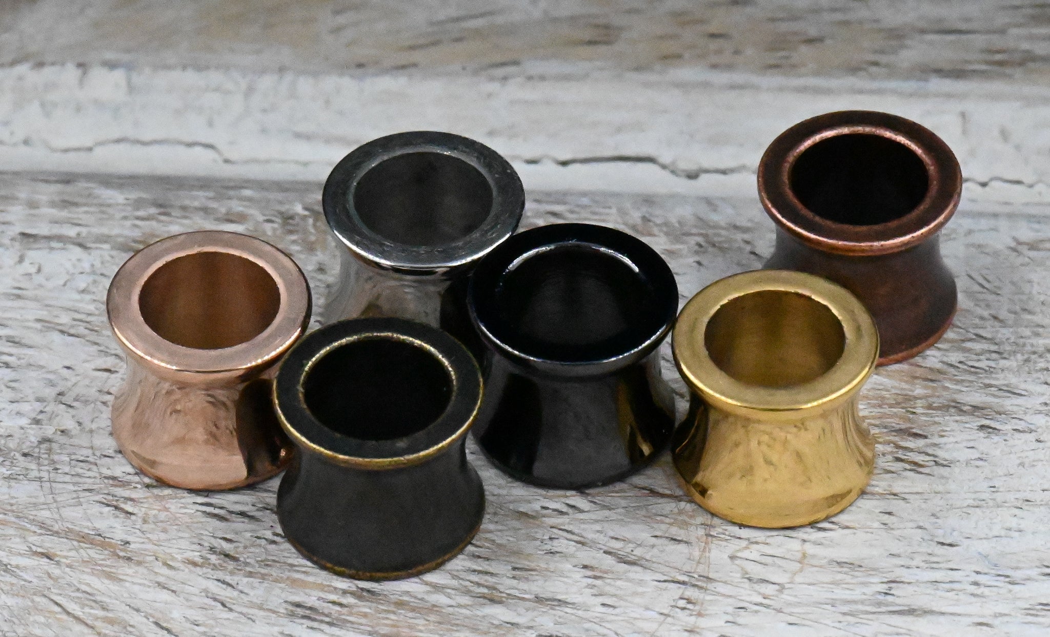 Stainless Steel Beads, 2pc, Large Hole Beads, 10x8mm Rose Gold Silver Copper Bronze Gunmetal