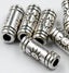 Antique Silver Sun Tibetan Style Tube Beads -100