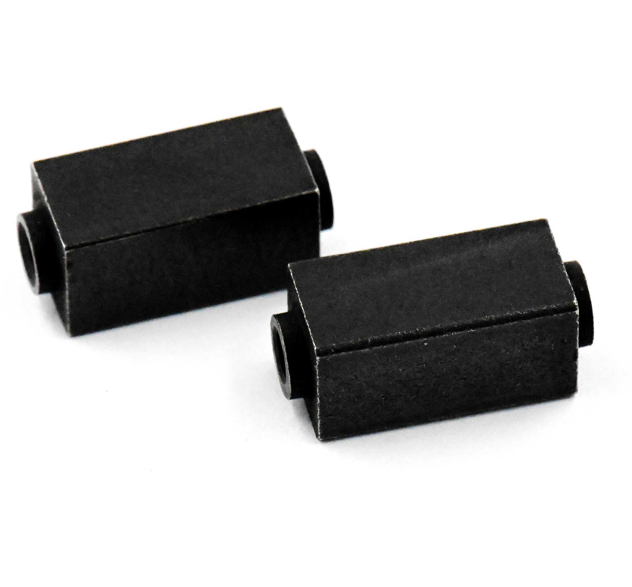 Stainless Steel Beads, Rectangle, Matte Gunmetal Black, 1pc, Large Hole Beads, 6x14mm