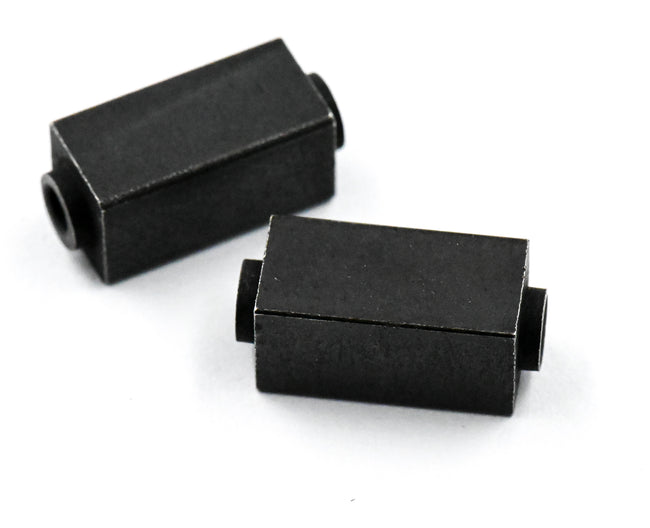 Stainless Steel Beads, Rectangle, Matte Gunmetal Black, 1pc, Large Hole Beads, 6x14mm Hover Image
