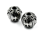 304 Stainless Steel Beads, Flat Round, Antique Silver, 10.5mm -2pc
