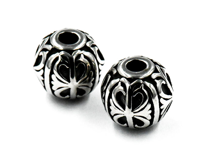 304 Stainless Steel Beads, Flat Round, Antique Silver, 10.5mm -2pc Hover Image