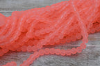 Light Coral 6mm 8mm 10mm Frosted Matte Glass Round Druk Beads