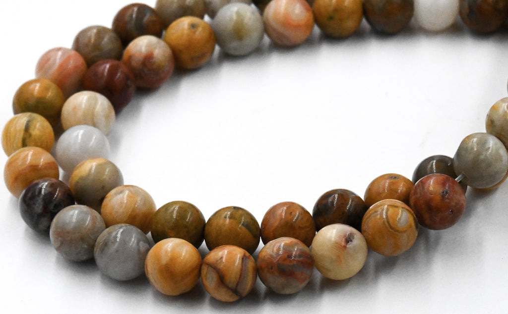 Natural Fossil Jasper 8mm