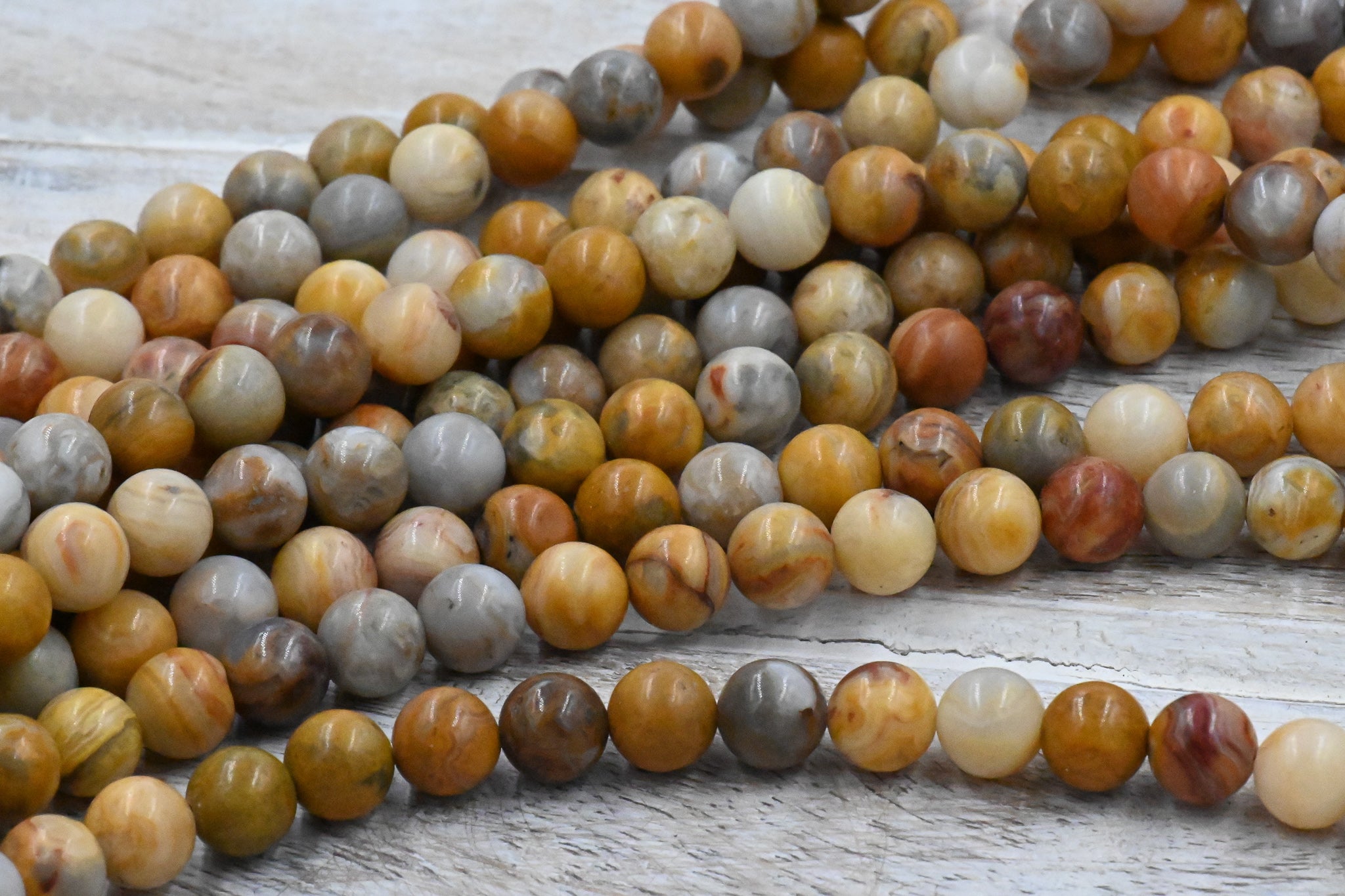 Natural Fossil Jasper 8mm