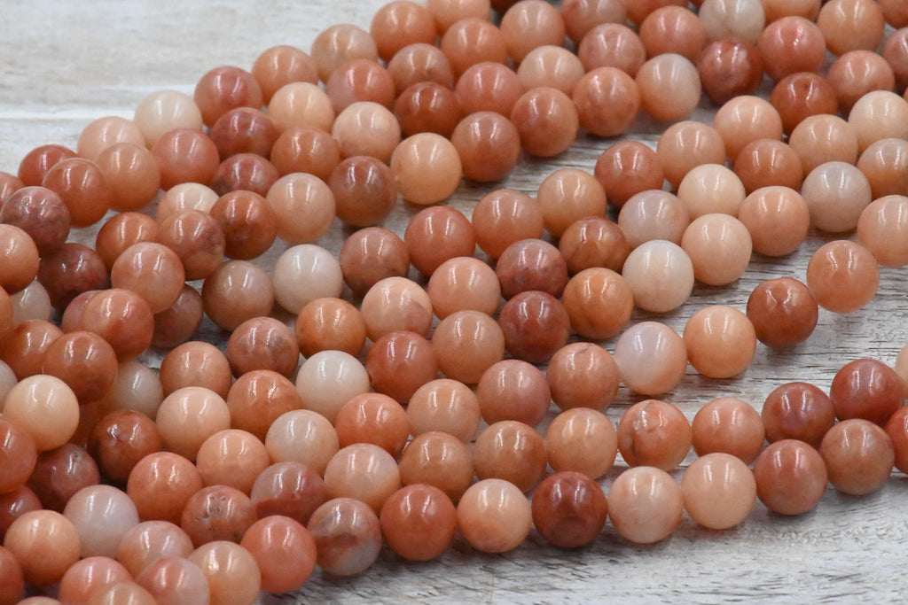 8mm Orange Peach Aventurine