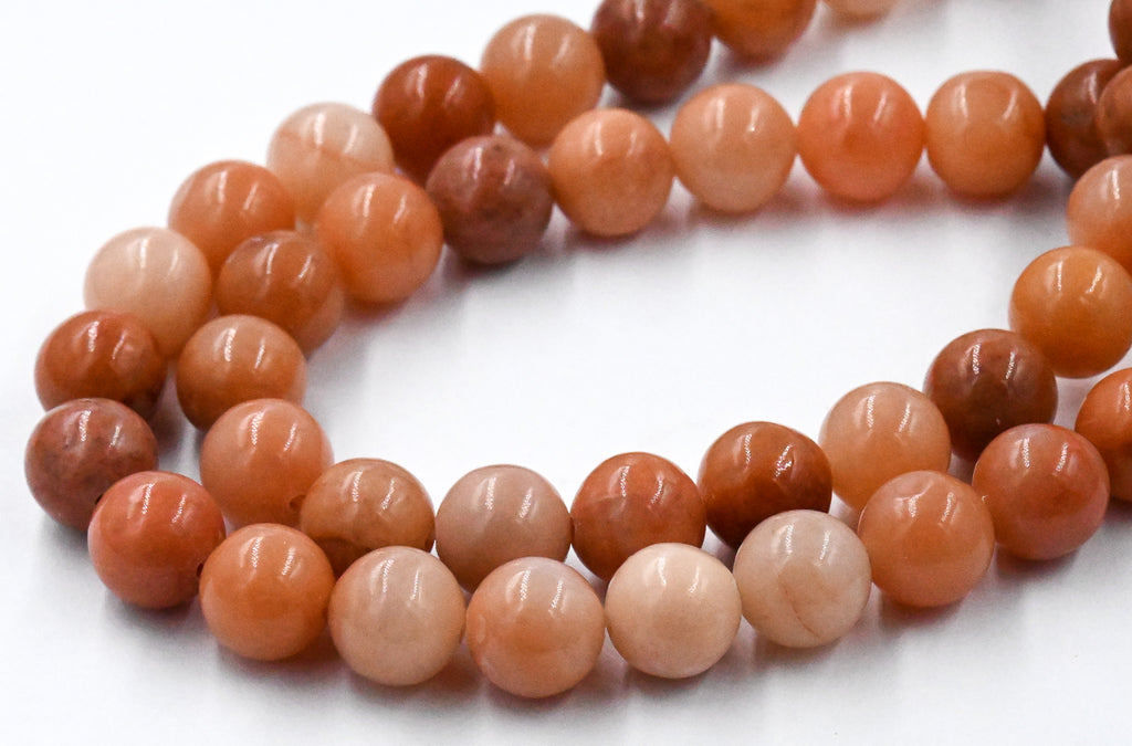 8mm Orange Peach Aventurine