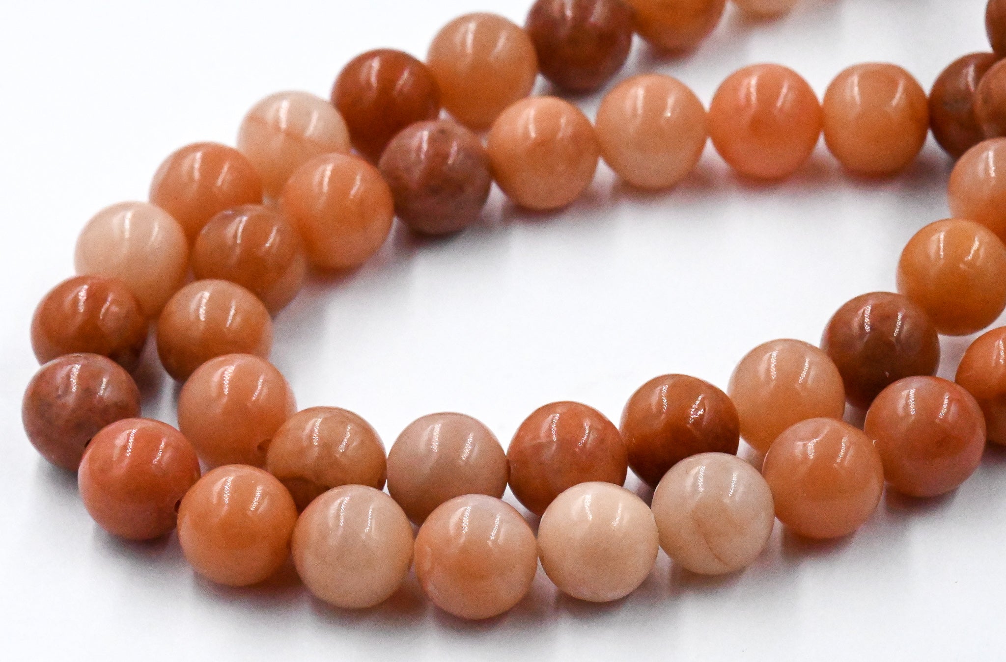 8mm Orange Peach Aventurine