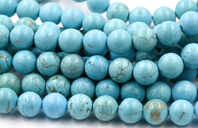 Turquoise Magnesite 6mm, 8mm, 10mm Round Beads Hover Image
