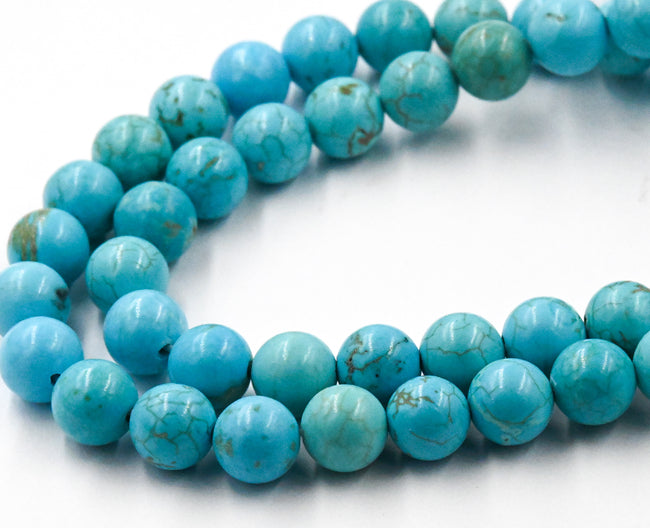 Turquoise Magnesite 6mm, 8mm, 10mm Round Beads Main Image