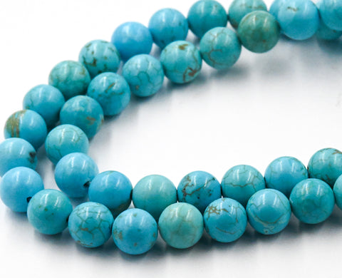 Turquoise Magnesite 6mm, 8mm, 10mm Round Beads