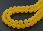 8mm Jade Mango Yellow Matte Smooth