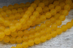 8mm Jade Mango Yellow Matte Smooth
