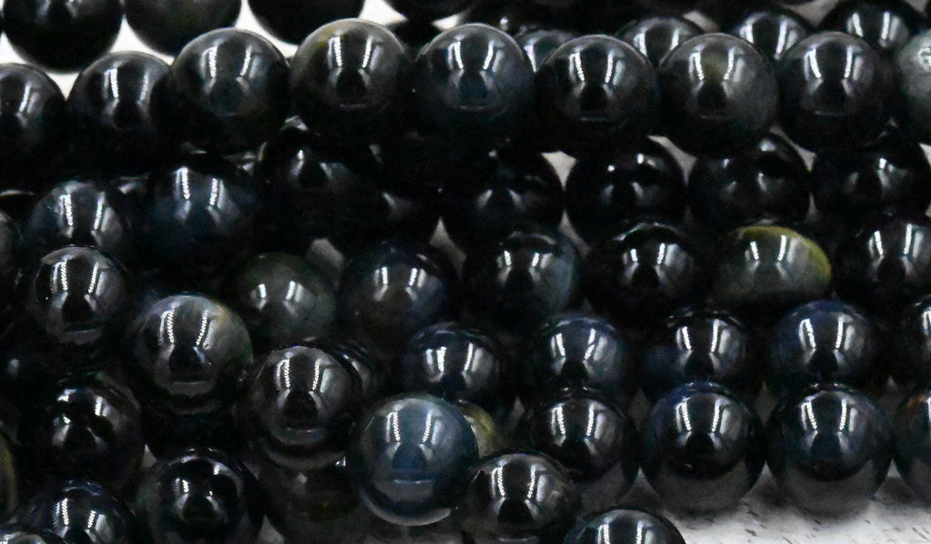 Blue Tiger Eye (A Grade) Round 6mm, 8mm -full strand